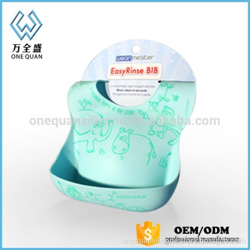 large food grade silicone infant eating bib
